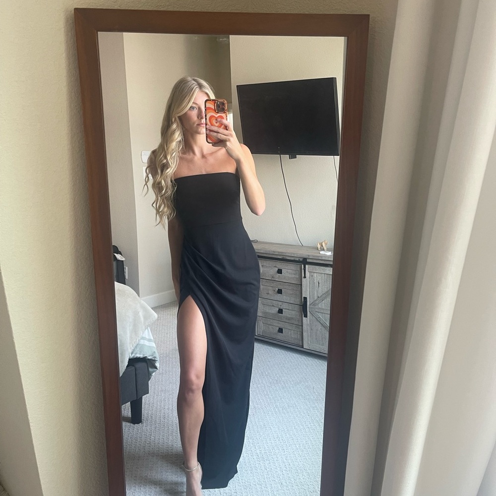 Windsor Black Strapless Gown
